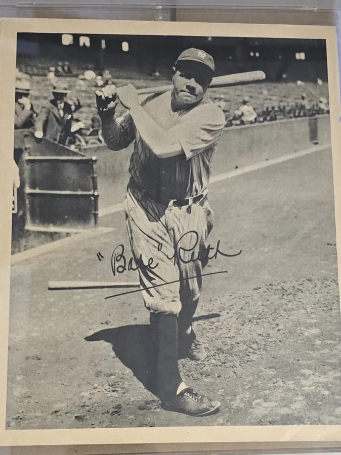 1934 Butterfinger Premiums R310 Babe Ruth, New York Yankees — Depression-era candy premium. Public domain.