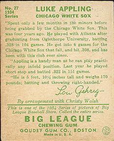 Luke Appling back