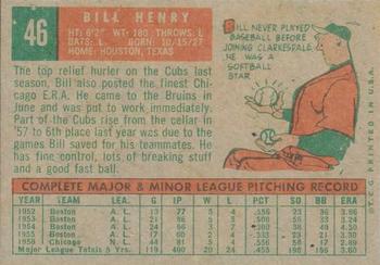 Bill Henry back