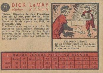 Dick LeMay back