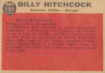 Billy Hitchcock back