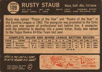 Rusty Staub back