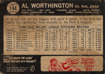 Al Worthington back
