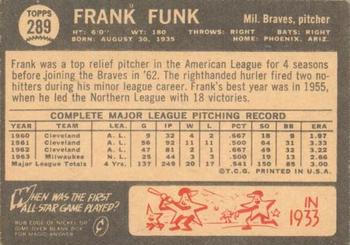 Frank Funk back
