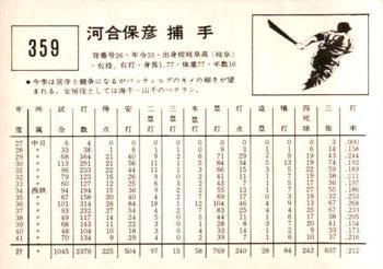 Yasuhiko Kawai back