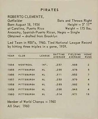 Roberto Clemente back