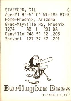 Gil Stafford back