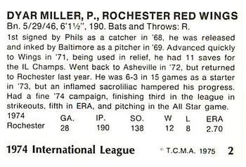 Dyar Miller back