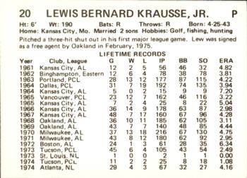 Lew Krausse back