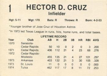 Hector Cruz back
