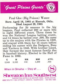 Paul Waner back