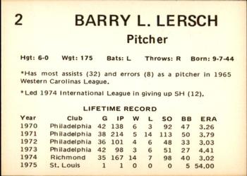 Barry Lersch back