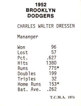 Chuck Dressen back