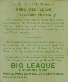 Fred Lucas back