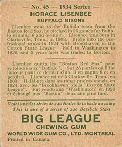 Horace Lisenbee back