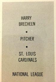 Harry Brecheen back