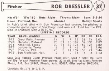 Rob Dressler back