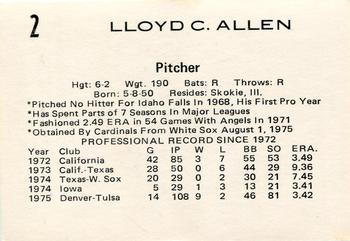 Lloyd Allen back