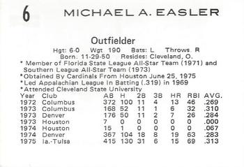 Mike Easler back