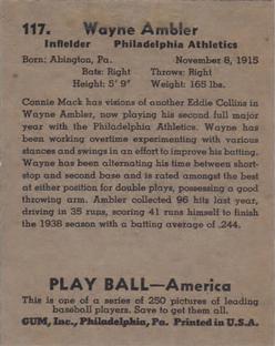 Wayne Ambler back