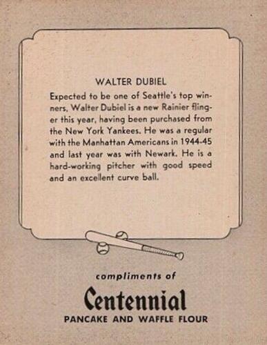 Walter Dubiel back