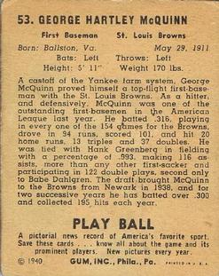 George McQuinn back