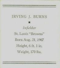 Irving J. Burns back