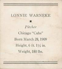 Lonnie Warneke back