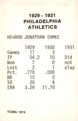 Howard Ehmke back