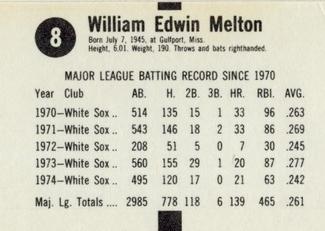 Bill Melton back