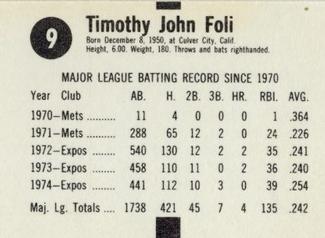 Tim Foli back