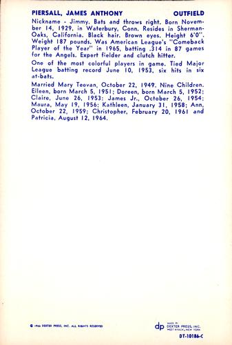 Jimmy Piersall back