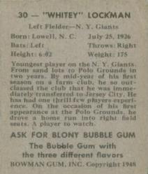 "Whitey" Lockman back