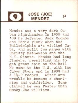 Jose Mendez back