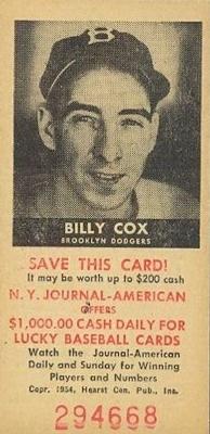 Billy Cox #NNO