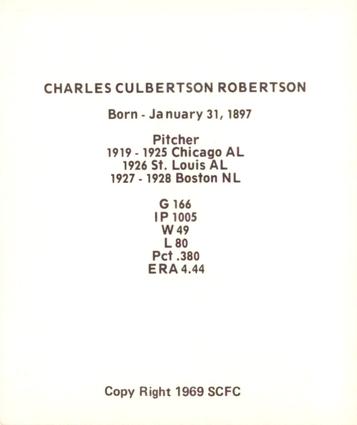 Charley Robertson back
