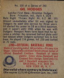 Gil Hodges back