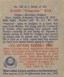 Elwin "Preacher" Roe back