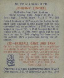 Johnny Lindell back