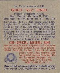 Truett "Rip" Sewell back