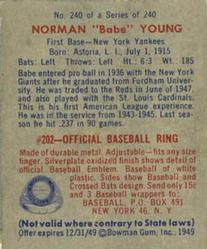 Norman "Babe" Young back