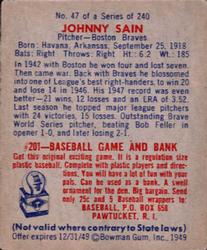 Johnny Sain back