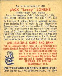 Jack "Lucky" Lohrke back