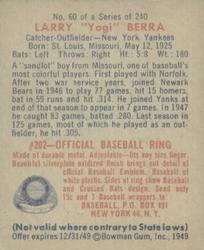 Larry "Yogi" Berra back