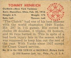 Tommy Henrich back