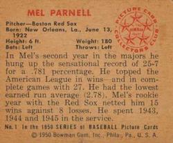 Mel Parnell back