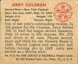 Jerry Coleman back