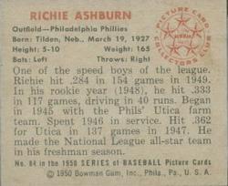 Richie Ashburn back