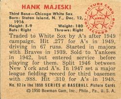 Hank Majeski back