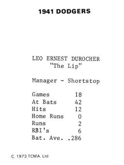 Leo Durocher back